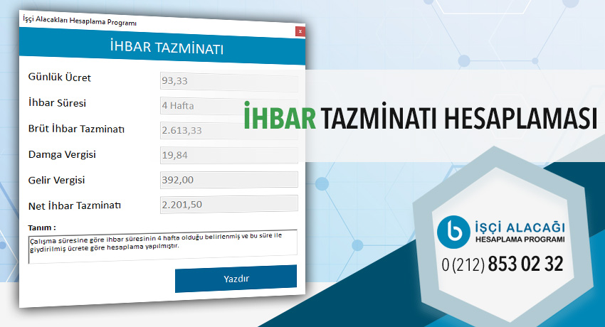 İhbar Tazminatı Hesaplama